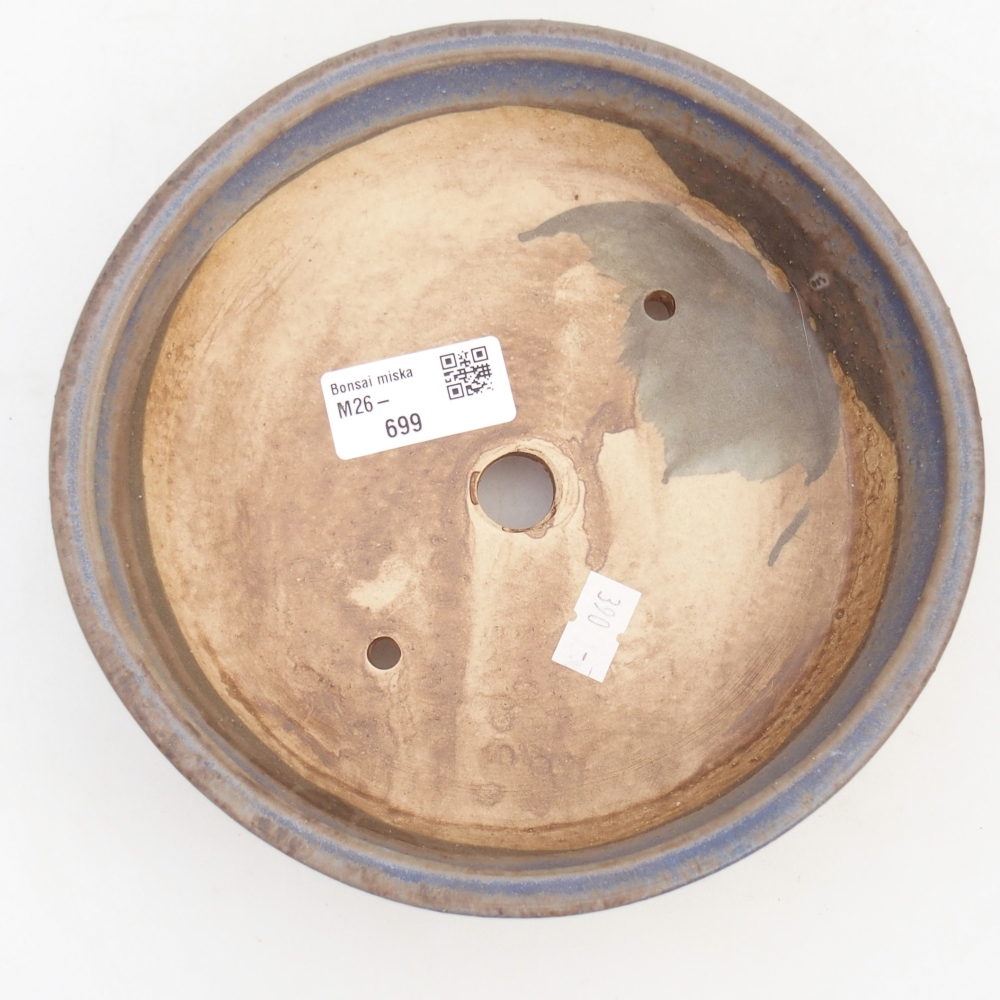 kerámia bonsai tál 18 x 18 x 5 cm, kék színben