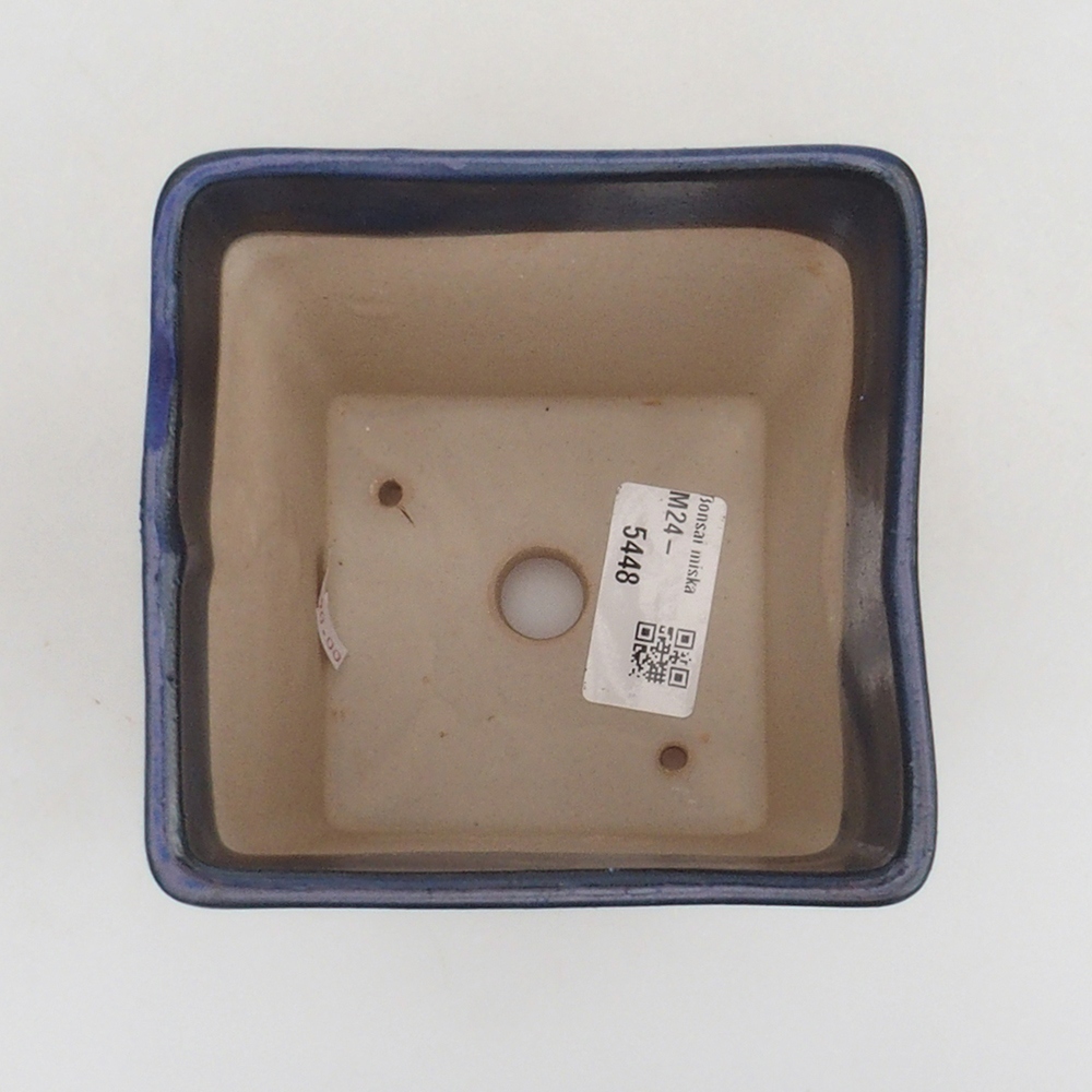 kerámia bonsai tál 10,5 x 10,5 x 10,5 x 10,5 cm, kék színben