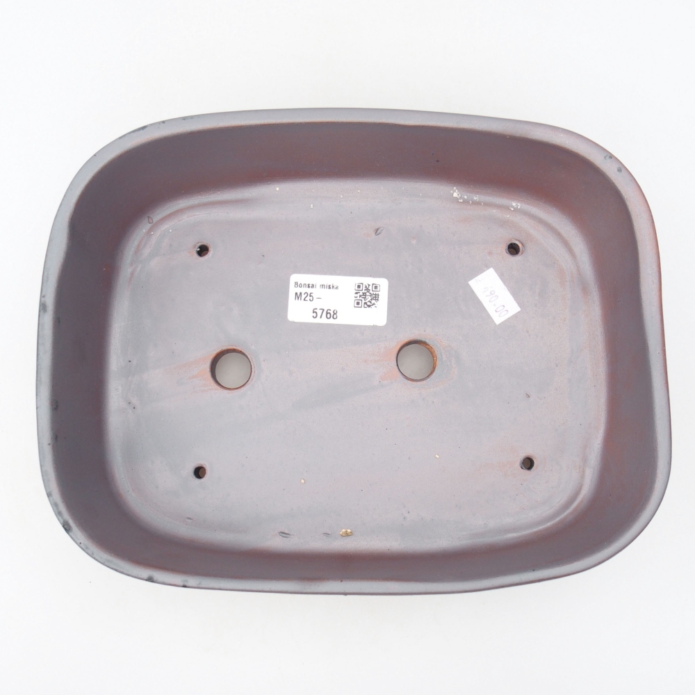 Kerámia bonsai tál 23 x 17,5 x 5,5 cm, fém színben