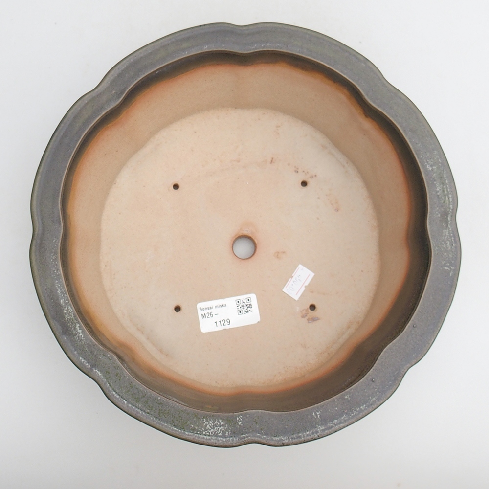 kerámia bonsai tál 26 x 26 x 8 cm, zöld