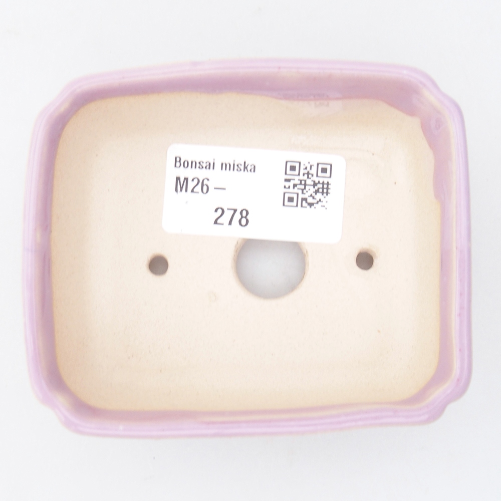 Mini bonsai tál 8,5 x 7,5 x 3 cm, rózsaszínű