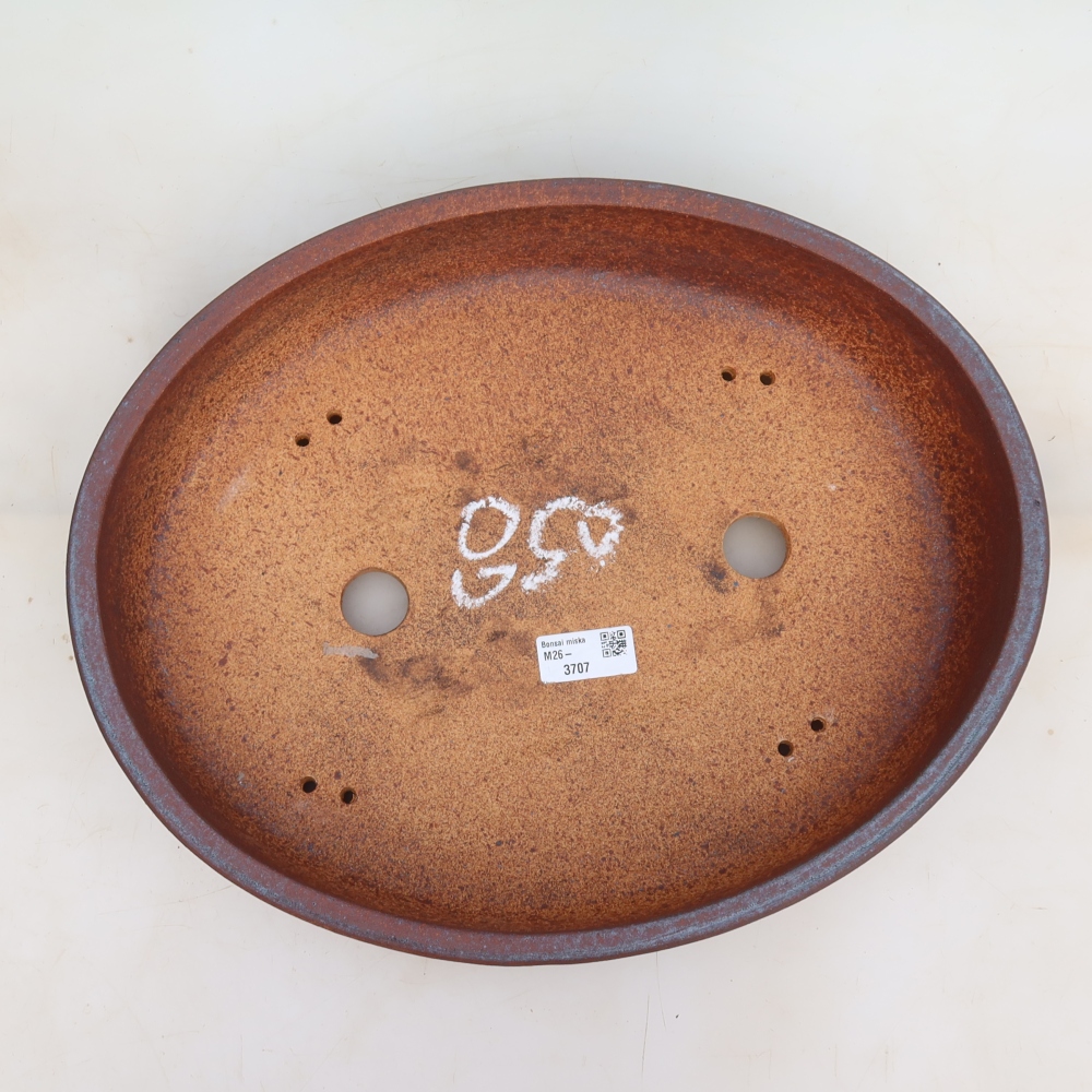 Kerámia bonsai tál 37 x 30 x 7,5 cm, fém színű
