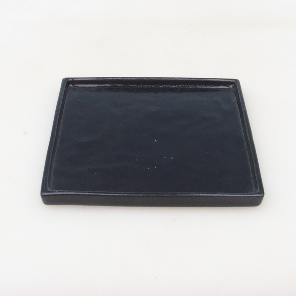 Bonsai tál négyzet alakú L - 14 x 14 x 1 cm - fekete