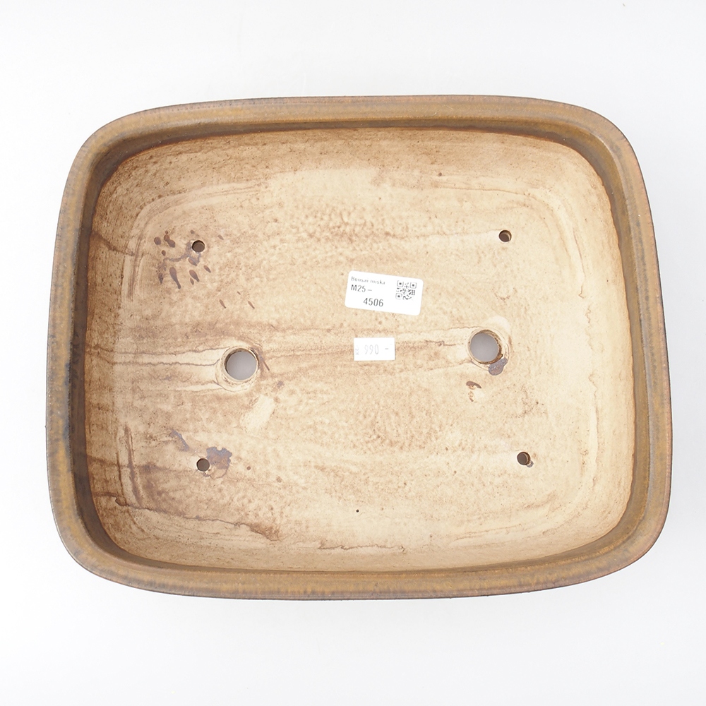 kerámia bonsai tál 29 x 24 x 7 cm, barna