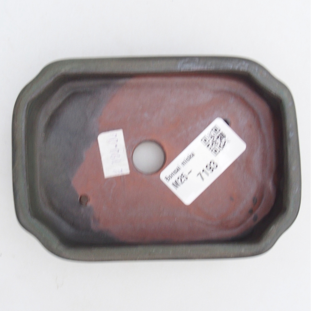 kerámia bonsai tál 13 x 9 x 3 cm, barna