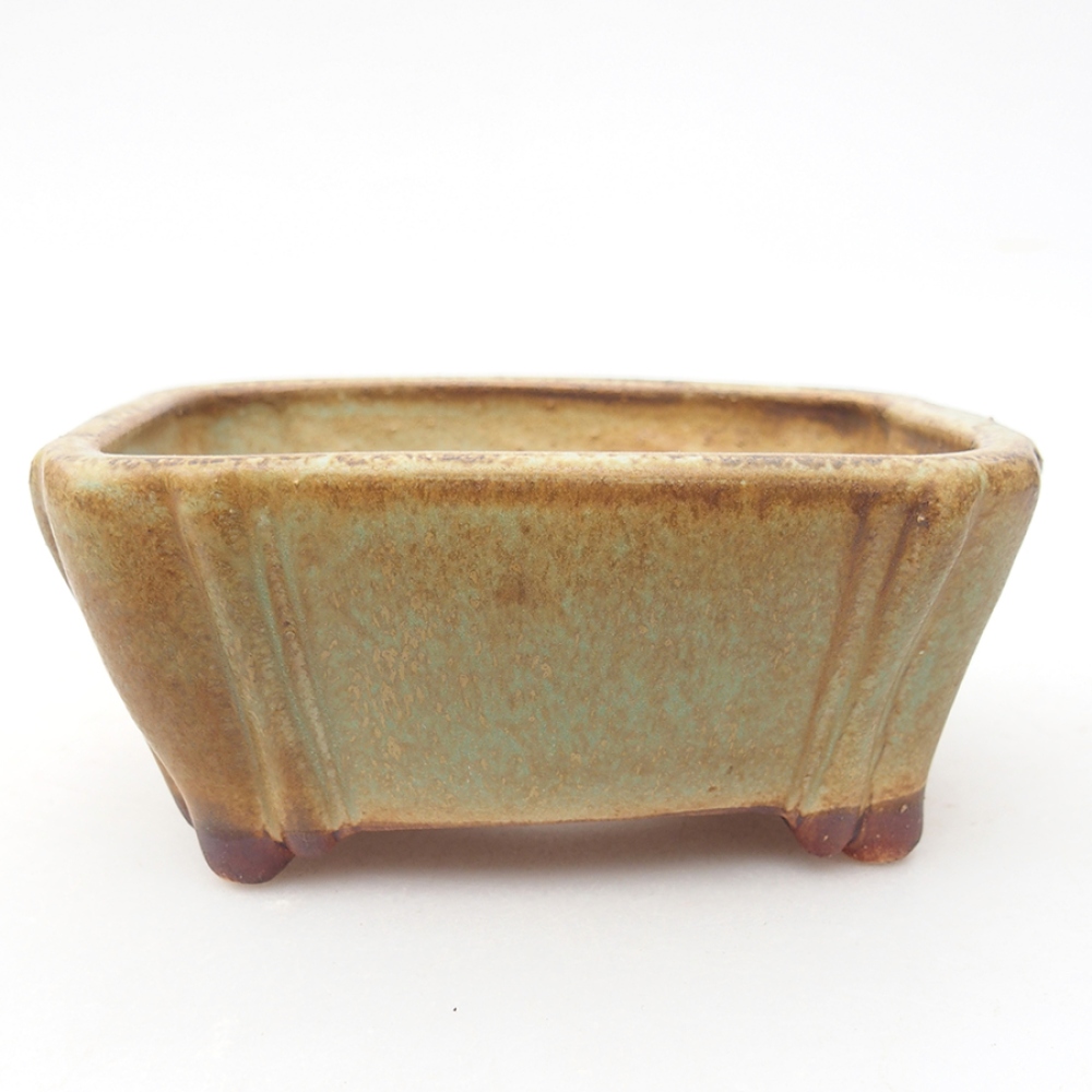 kerámia bonsai tál 10,5 x 8,5 x 4 cm, zöld
