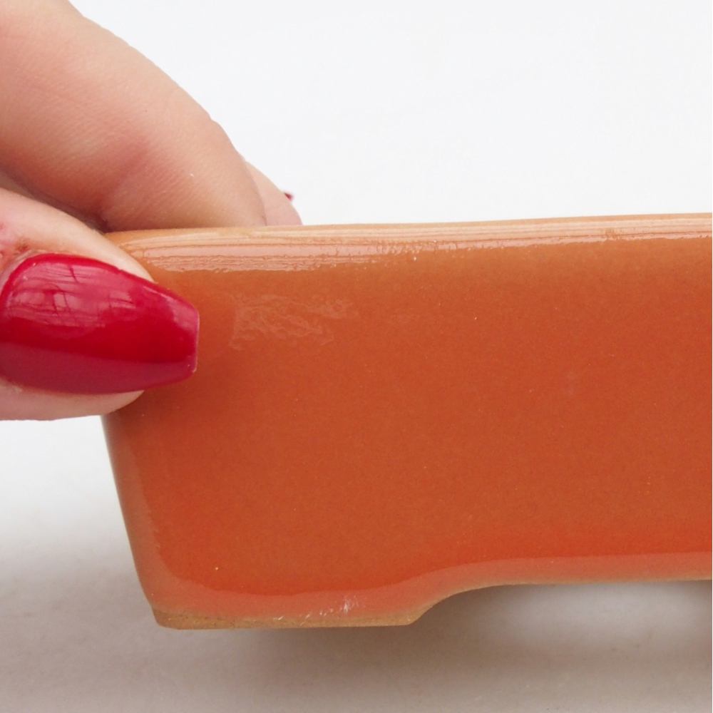 kerámia bonsai tál 9,5 x 7 x 3,5 cm, narancssárga