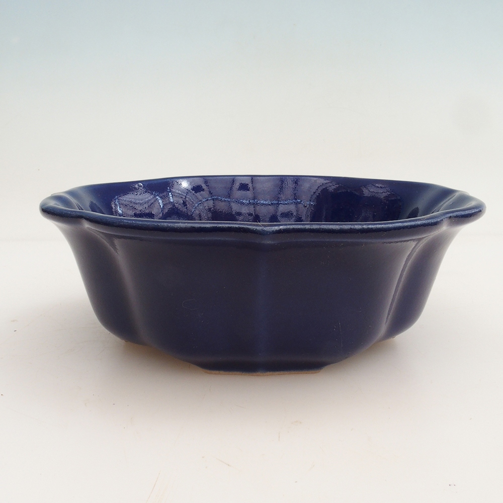 Bonsai tál H06 - 14,5 x 14,5 x 5 cm. - kék