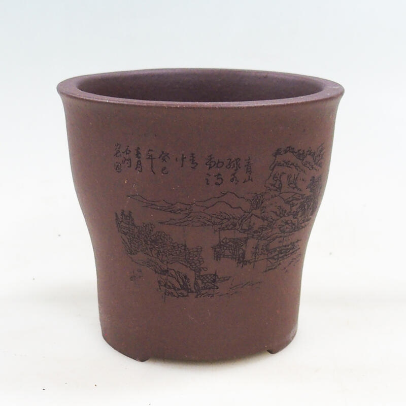 Bonsai tál 10,5 x 10,5 x 10 cm, barna színben