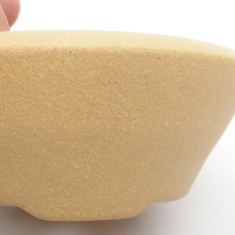 Bonsai tál 10,5 x 10,5 x 4,5 cm, okkersárga színben