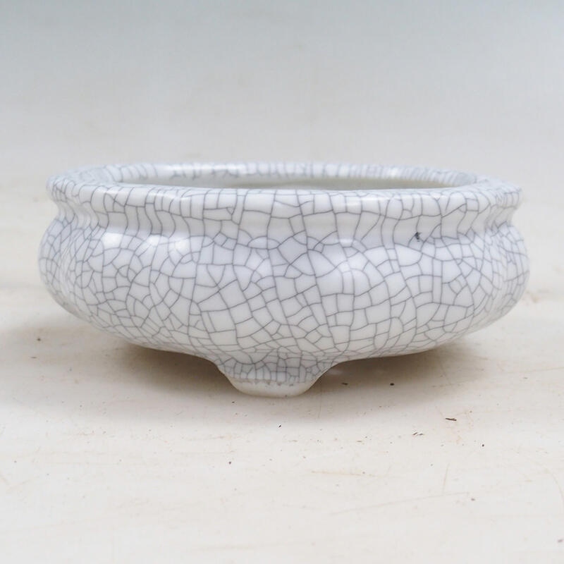 Bonsai tál 10,5 x 10,5 x 4 cm, raku színben