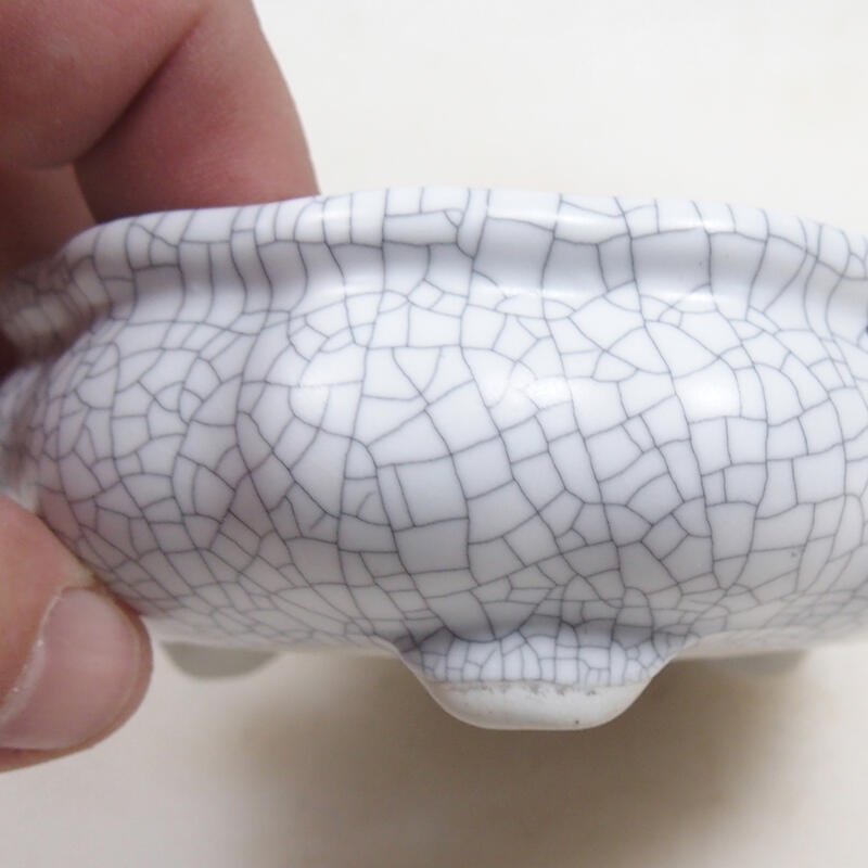 Bonsai tál 10,5 x 10,5 x 4 cm, raku színben