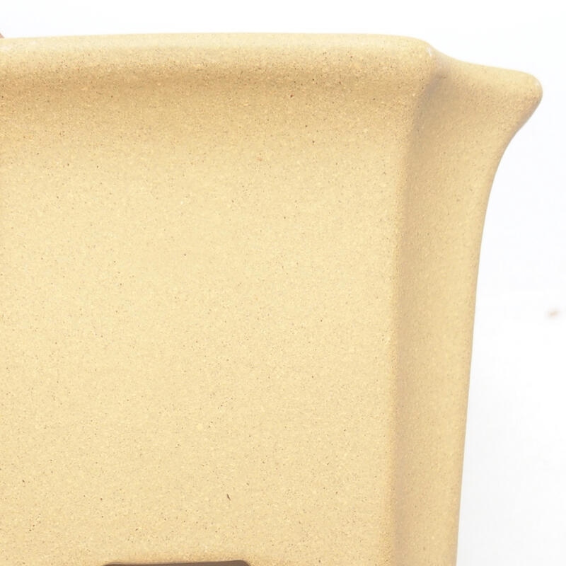 Bonsai tál 10 x 10 x 7 cm, okkersárga színben