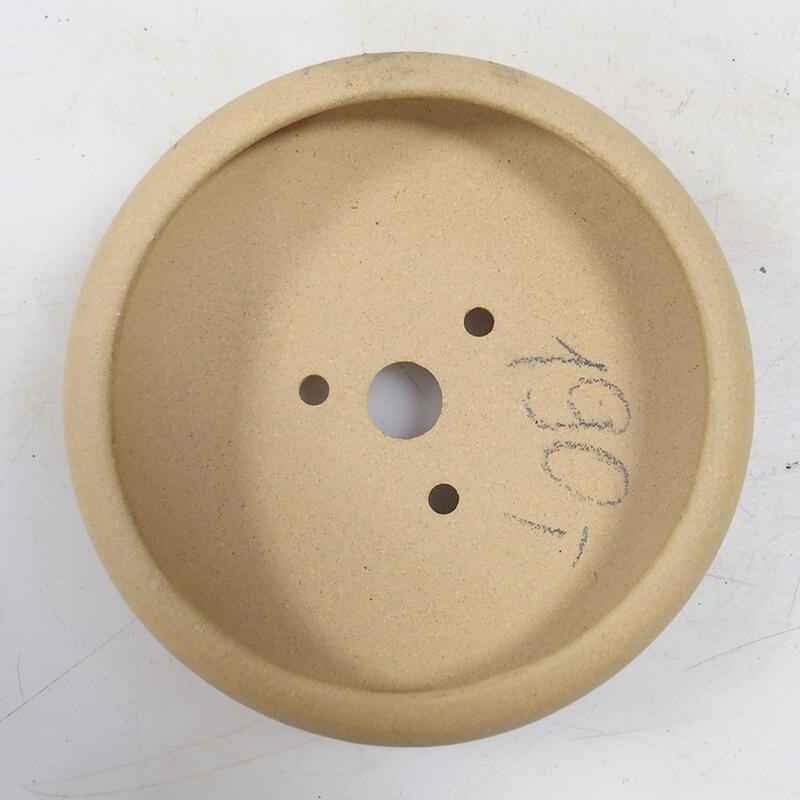 Bonsai tál 11 x 11 x 3,5 cm, okkersárga színben