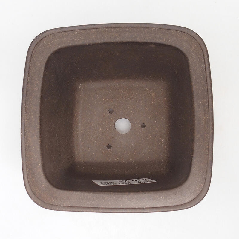 Bonsai tál 11 x 11 x 7,5 cm, barna okkersárga színben