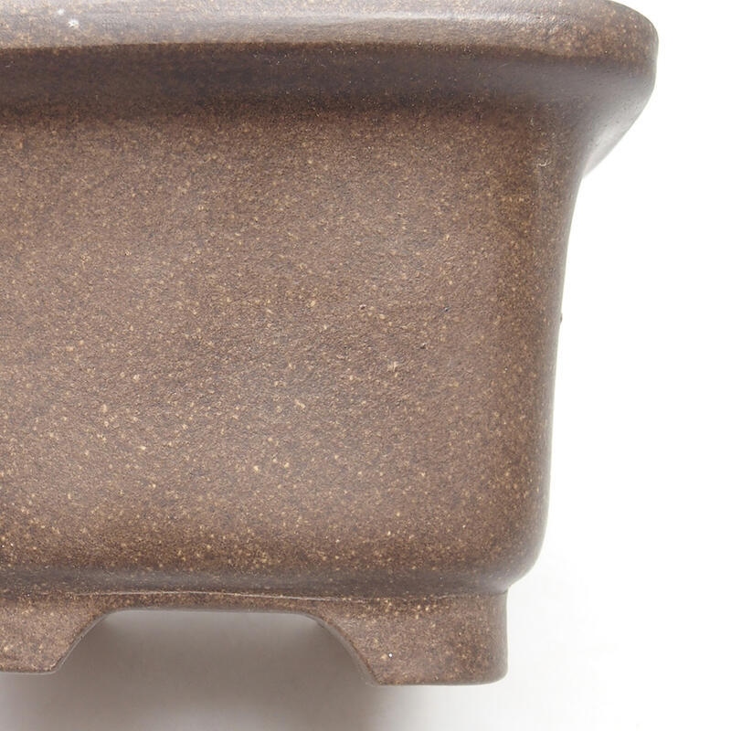 Bonsai tál 11 x 11 x 7,5 cm, barna okkersárga színben