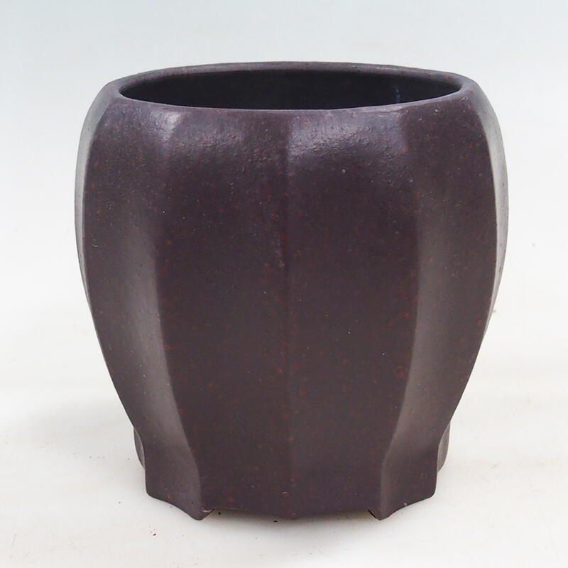 Bonsai tál 12 x 12 x 11 cm, barna-piros színben