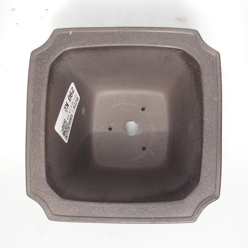 Bonsai tál 12 x 12 x 7,5 cm, szín barna okkersárga