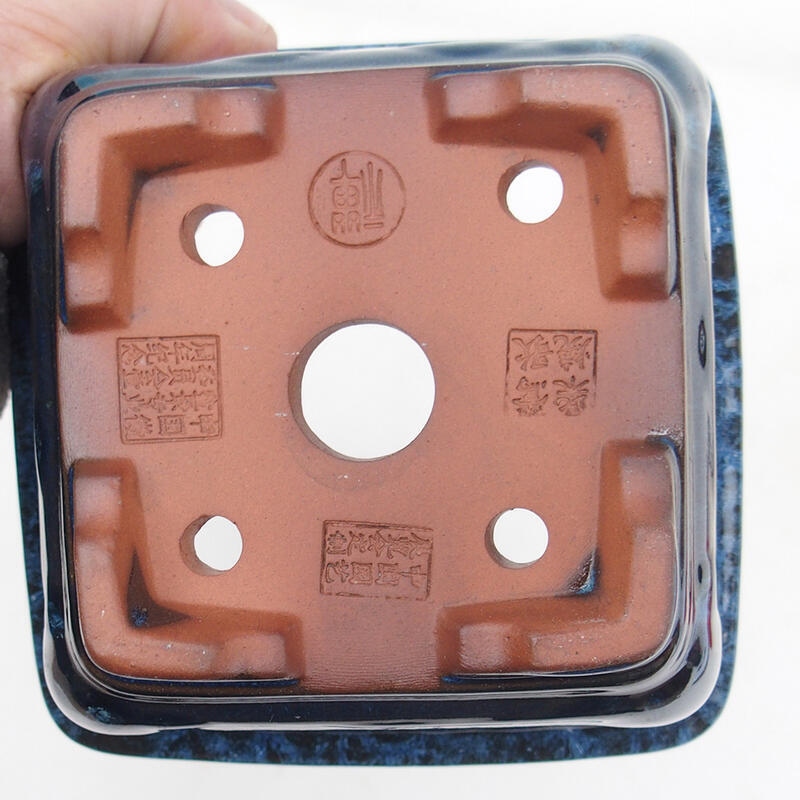 Bonsai tál 12 x 12 x 7 cm, kék színű