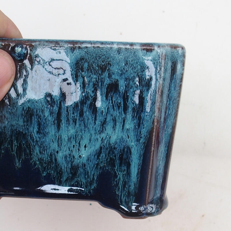 Bonsai tál 12 x 12 x 8 cm, kék színű