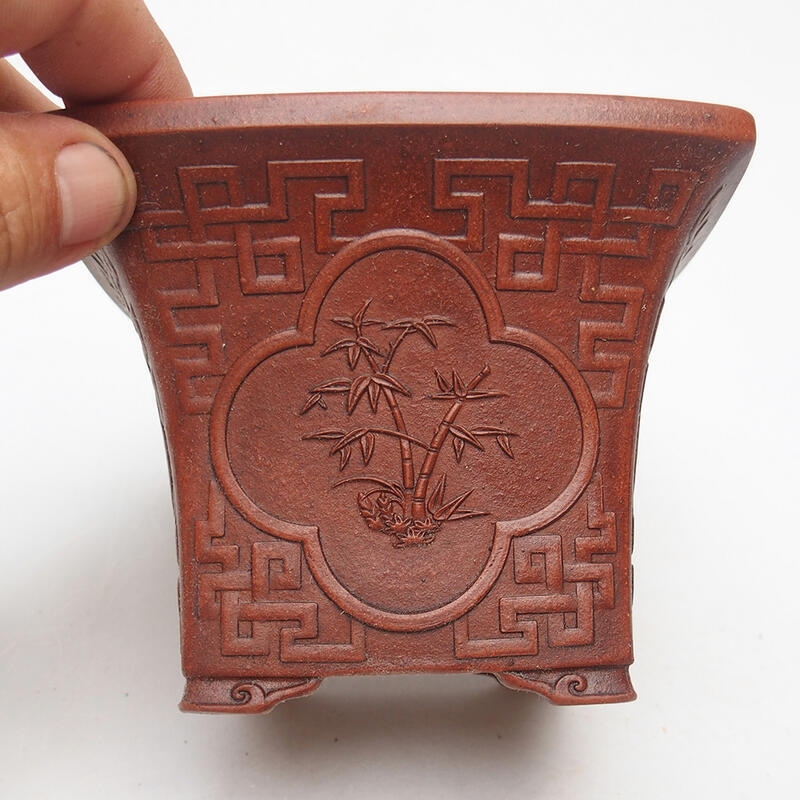 Bonsai tálka 12 x 12 x 9 cm, barna