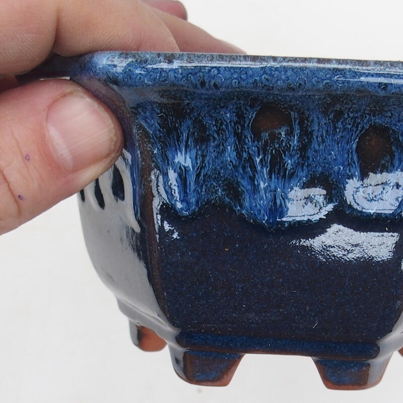 Bonsai tál 13 x 12 x 7 cm, kék színű