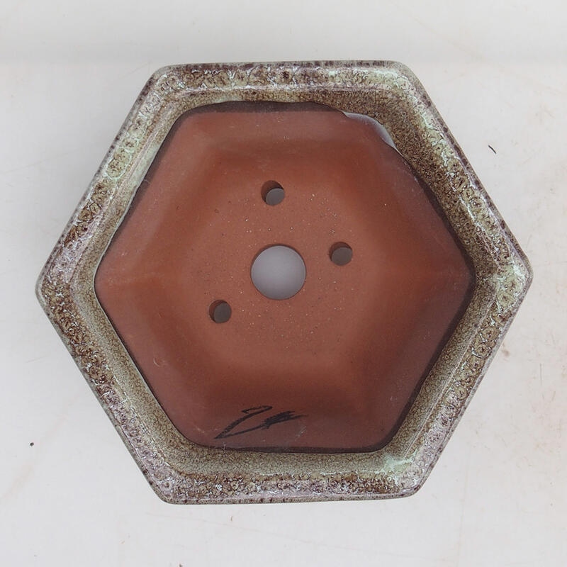 Bonsai tál 13 x 12 x 7 cm, bordó barna színben