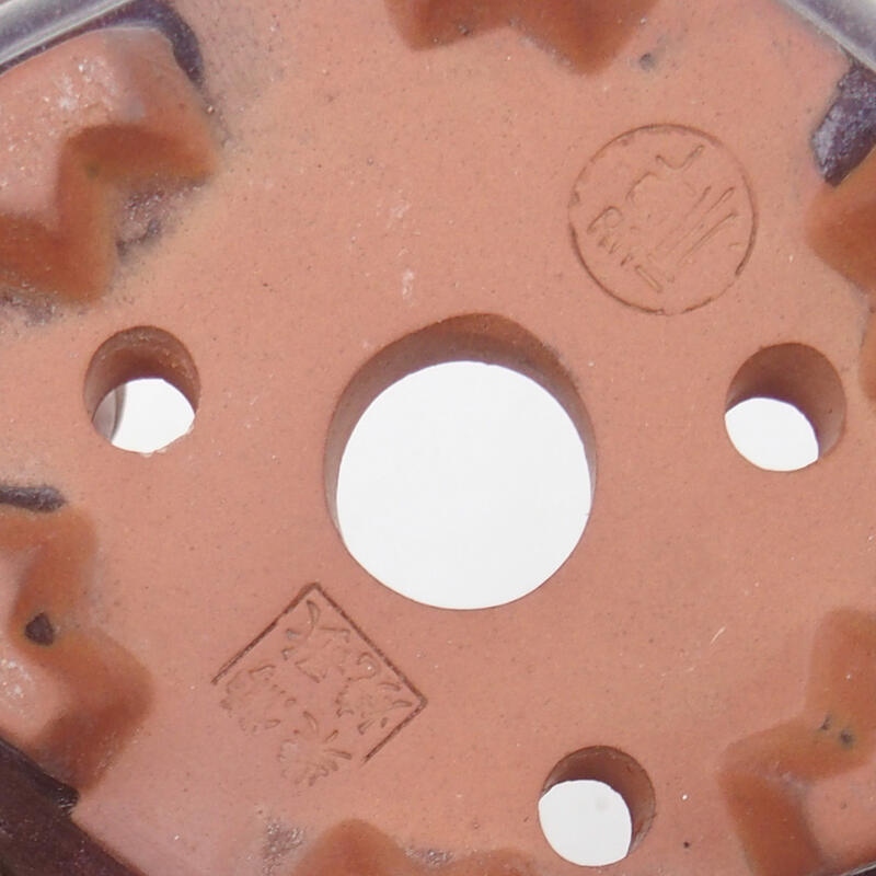 Bonsai tál 13 x 12 x 7 cm, bordó barna színben