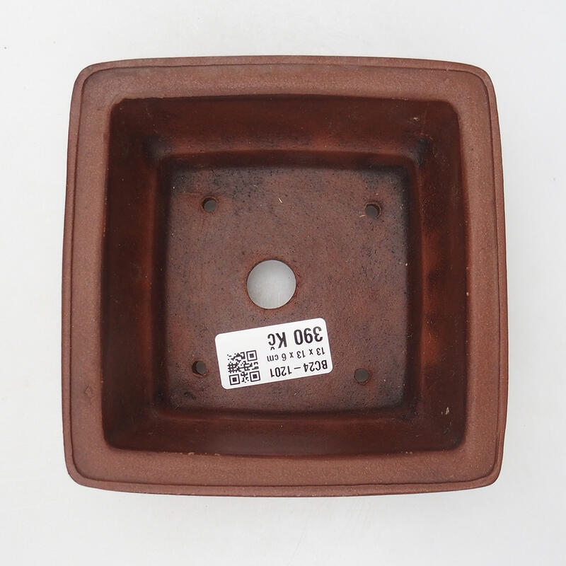 Bonsai tál 13 x 13 x 6 cm, barna