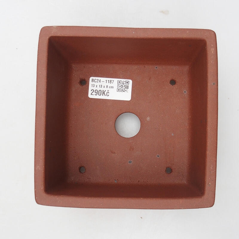 Bonsai tál 13 x 13 x 8 cm, téglaszínű, tégla színű