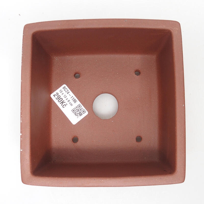 Bonsai tál 13 x 13 x 8 cm, téglaszínű, tégla színű