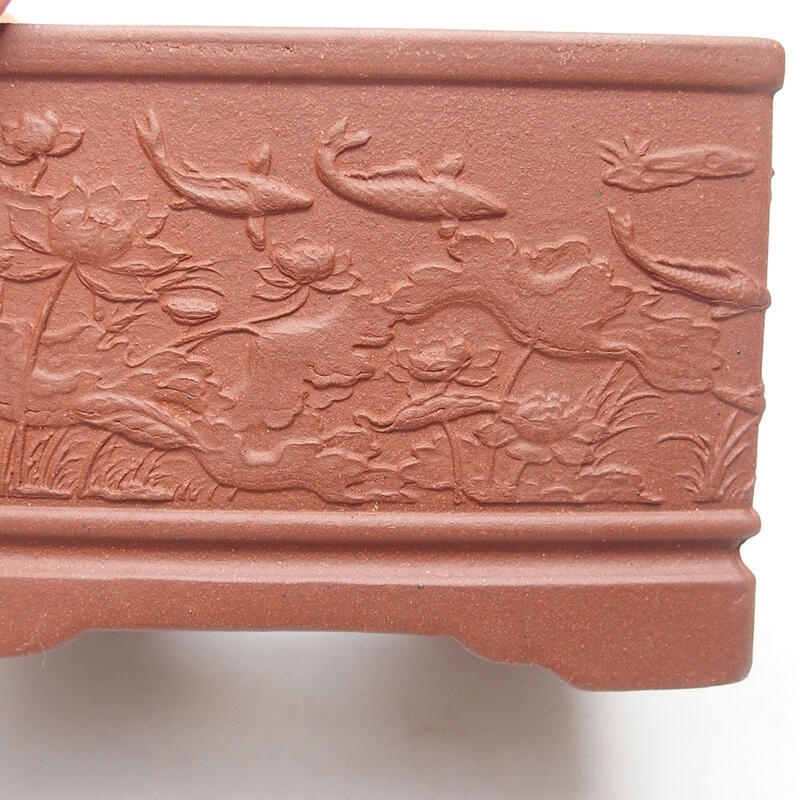 Bonsai tál 13 x 13 x 8 cm, téglaszínű, tégla színű