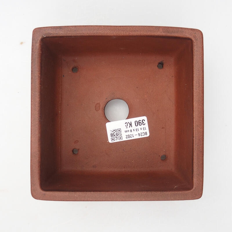 Bonsai tál 13 x 13 x 8 cm, barna