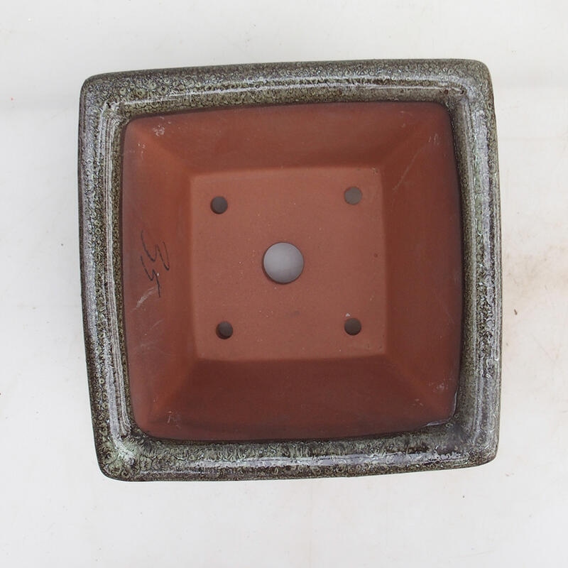 Bonsai tál 14,5 x 14,5 x 8,5 cm, barna színű