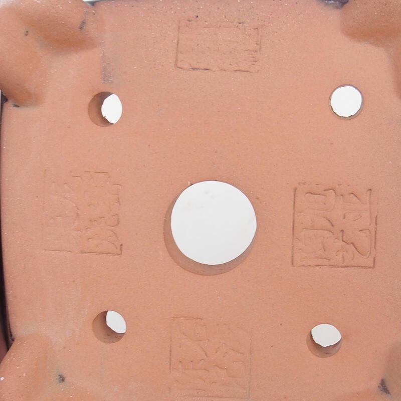 Bonsai tál 14,5 x 14,5 x 8,5 cm, bordó színben