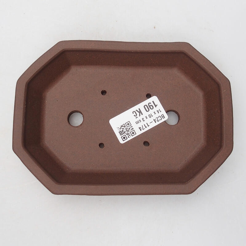 Bonsai tál 14 x 10 x 3 cm, barna