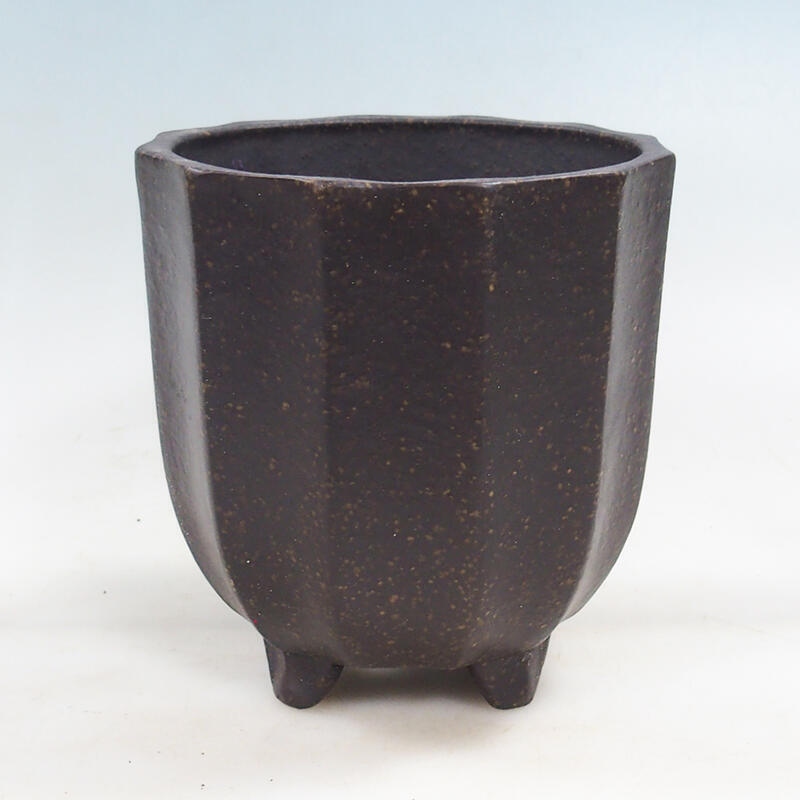 Bonsai tál 14 x 14 x 15 cm, színe barnás okkersárga