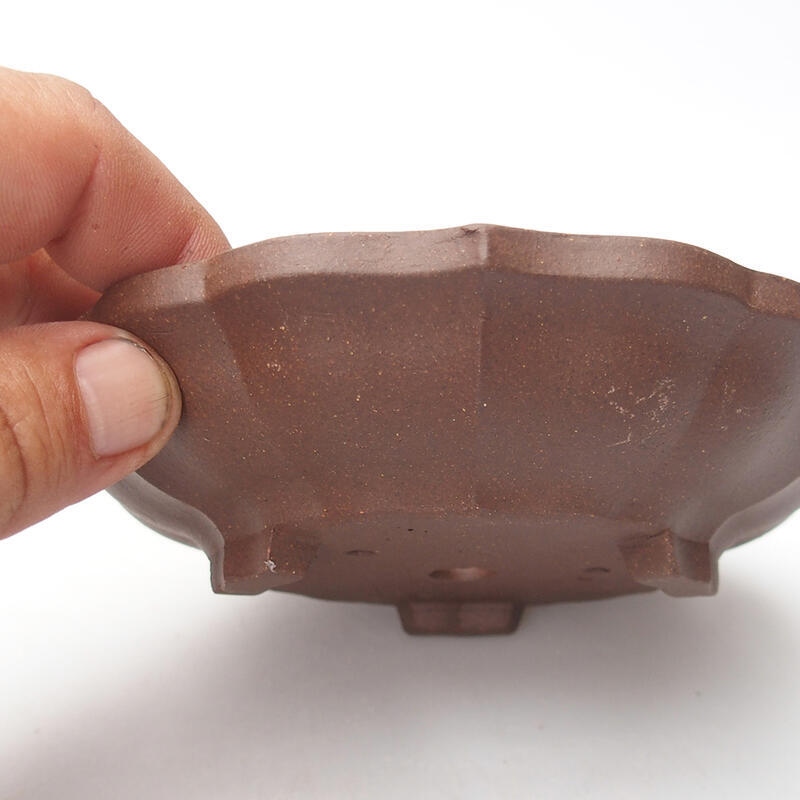 Bonsai tál 14 x 14 x 3,5 cm, barna