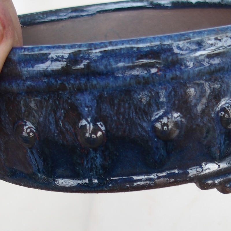 Bonsai tál 14 x 14 x 5,5 cm, kék színű