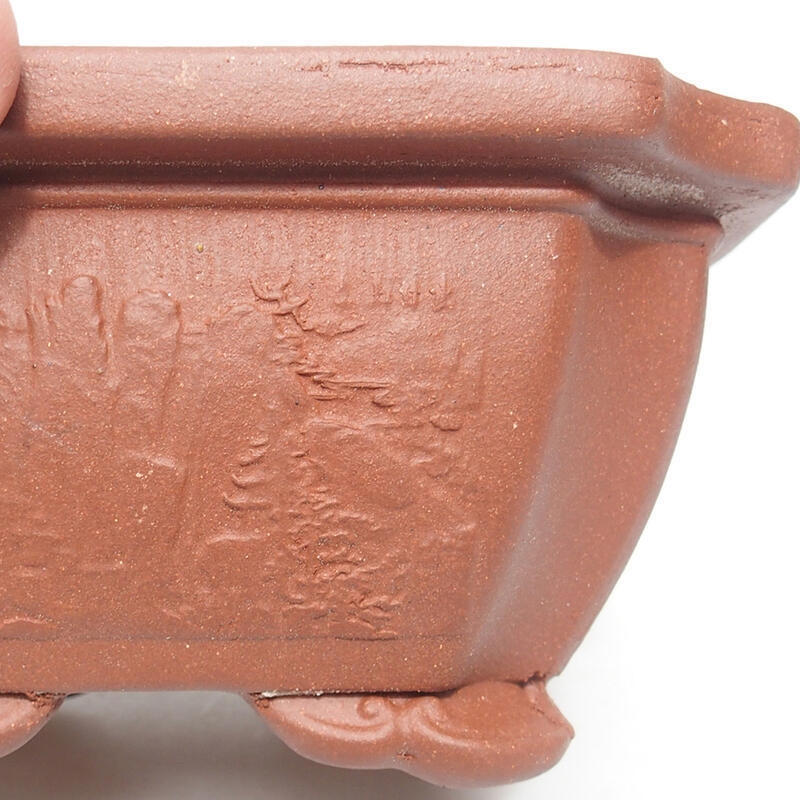 Bonsai tál 14 x 14 x 7 cm, tégla színű