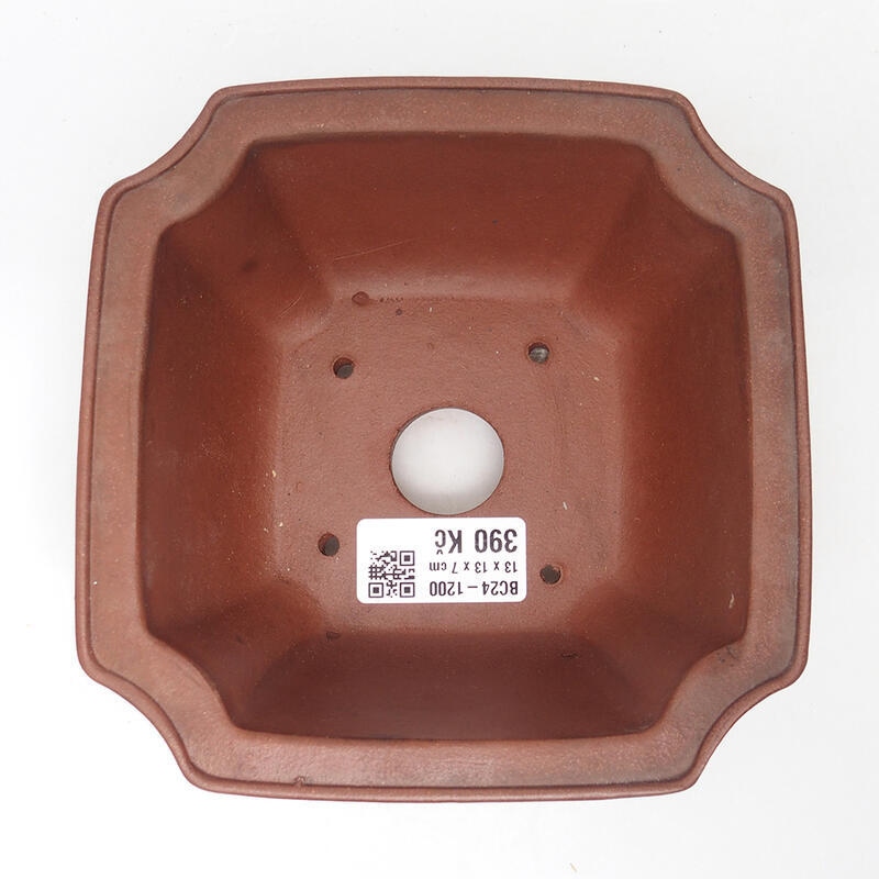 Bonsai tál 14 x 14 x 7 cm, barna