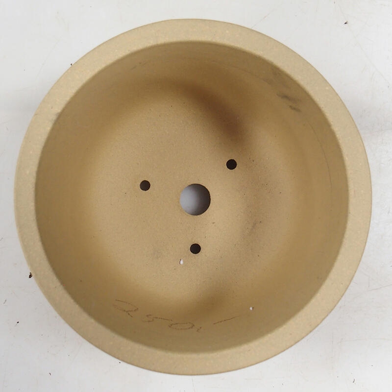 Bonsai tál 14 x 14 x 9 cm, okkersárga színben