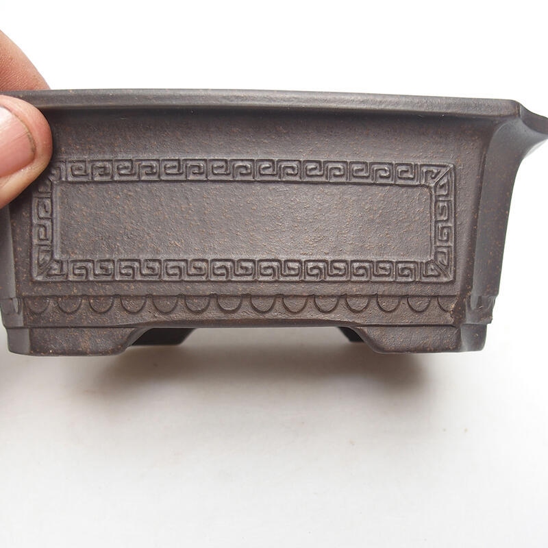 Bonsai tál 15,5 x 10,5 x 5,5 cm, barna okkersárga színben