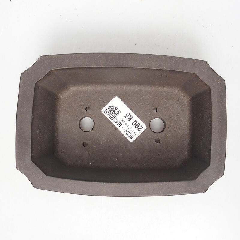 Bonsai tál 15,5 x 10,5 x 5,5 cm, barna okkersárga színben