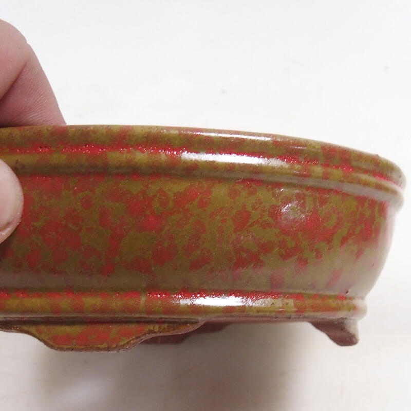 Bonsai tál 15,5 x 11,5 x 4,5 cm, okkersárga színben