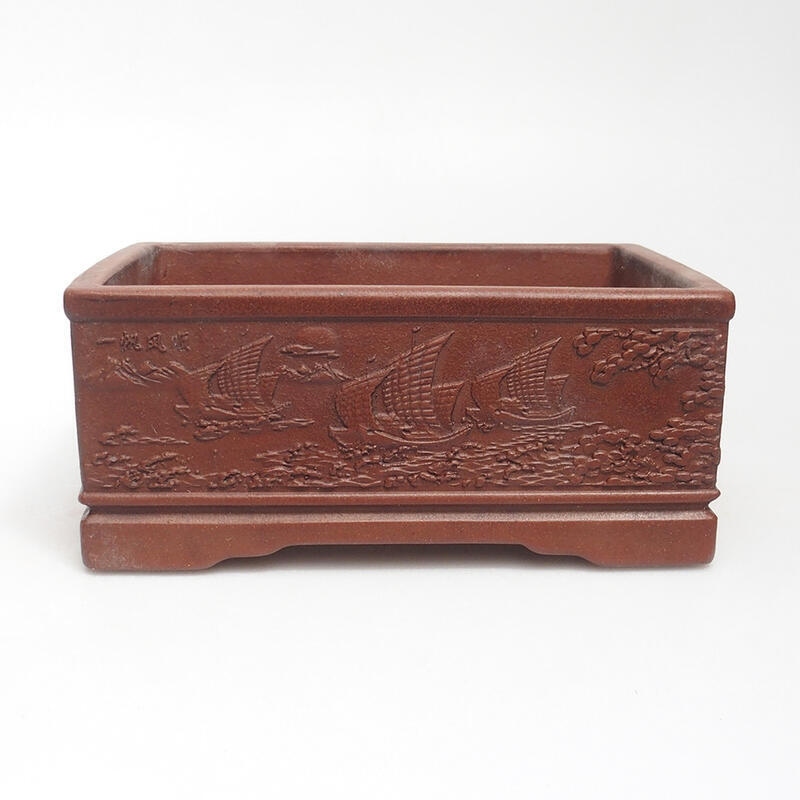 Bonsai tál 15,5 x 11,5 x 6,5 cm, barna színben