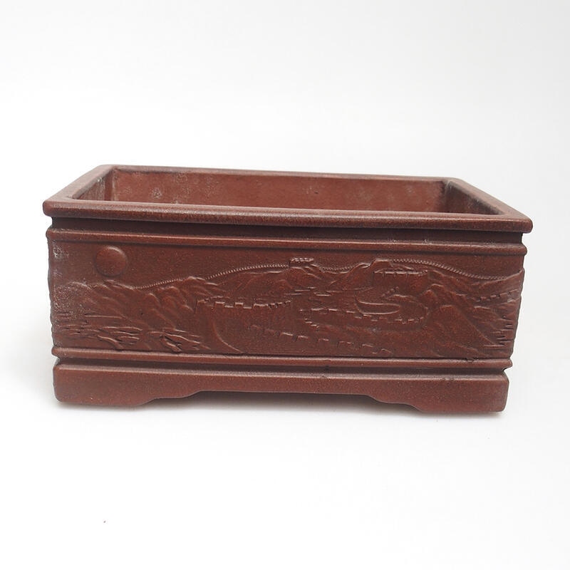 Bonsai tál 15,5 x 11,5 x 6,5 cm, barna színben