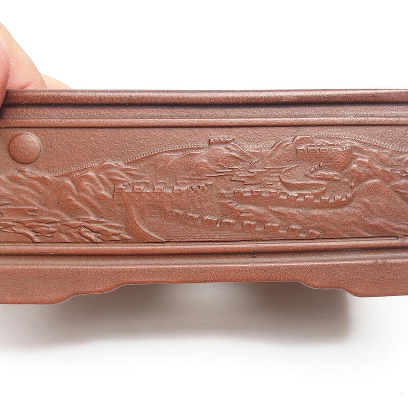 Bonsai tál 15,5 x 11,5 x 6,5 cm, barna színben