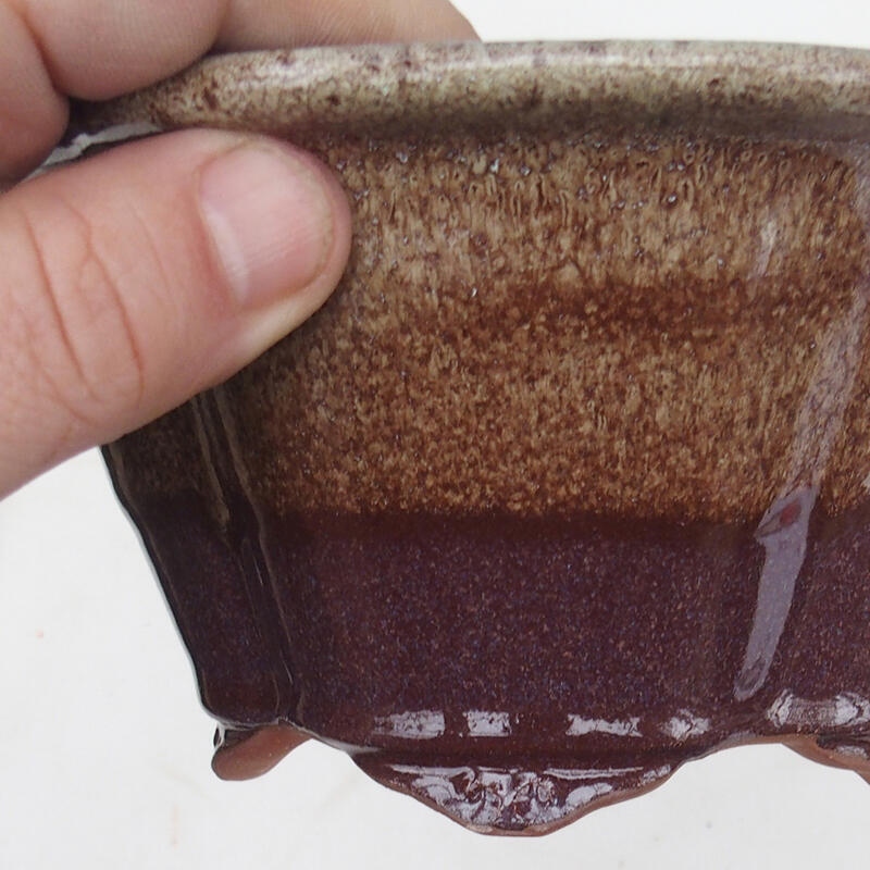 Bonsai tál 15,5 x 13 x 7,5 cm, barna színben