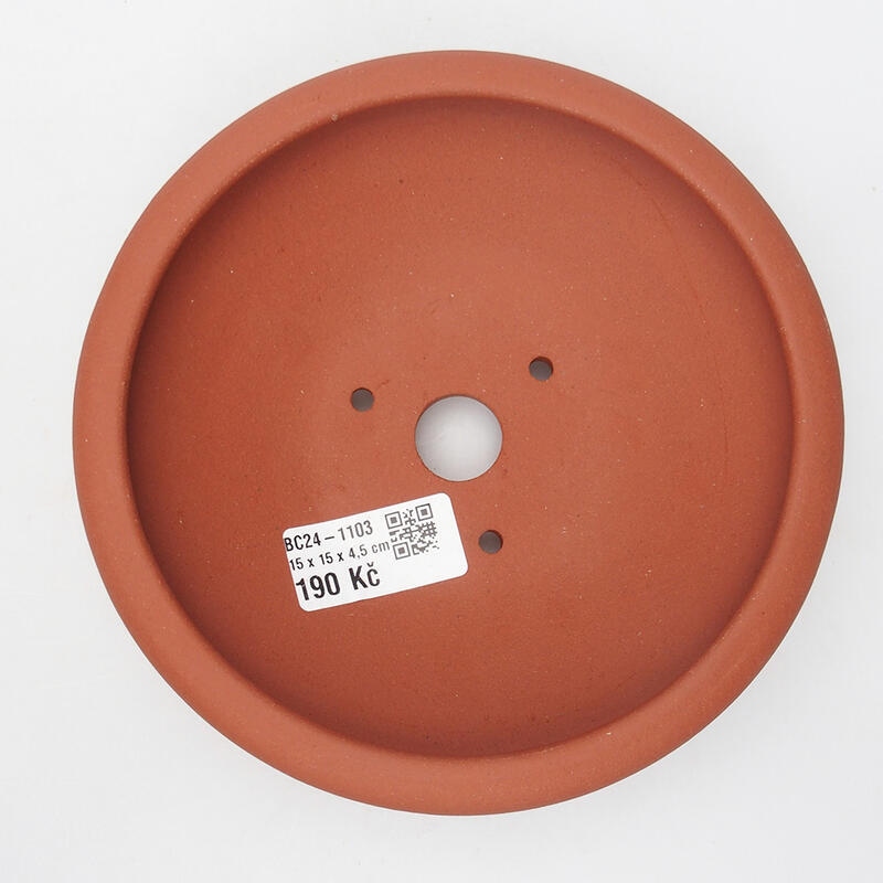 Bonsai tál 15,5 x 15,5 x 4,5 cm, téglaszínű, tégla színű